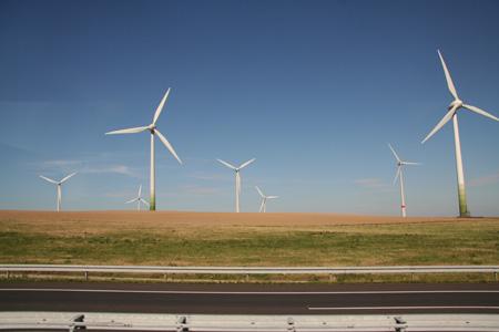 wind turbines farm alternative energy source original